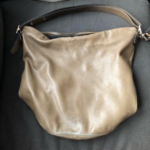 Genuine Coach Olive Leather Bucket Bag (used)